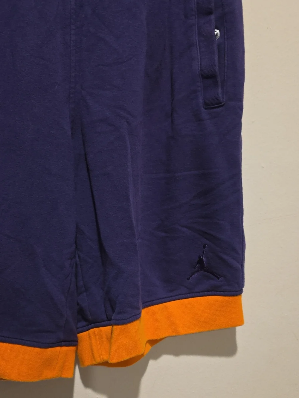 Jordan Men’s Purple and Orange Basketball Shorts Size Xl Extra Large Super Long